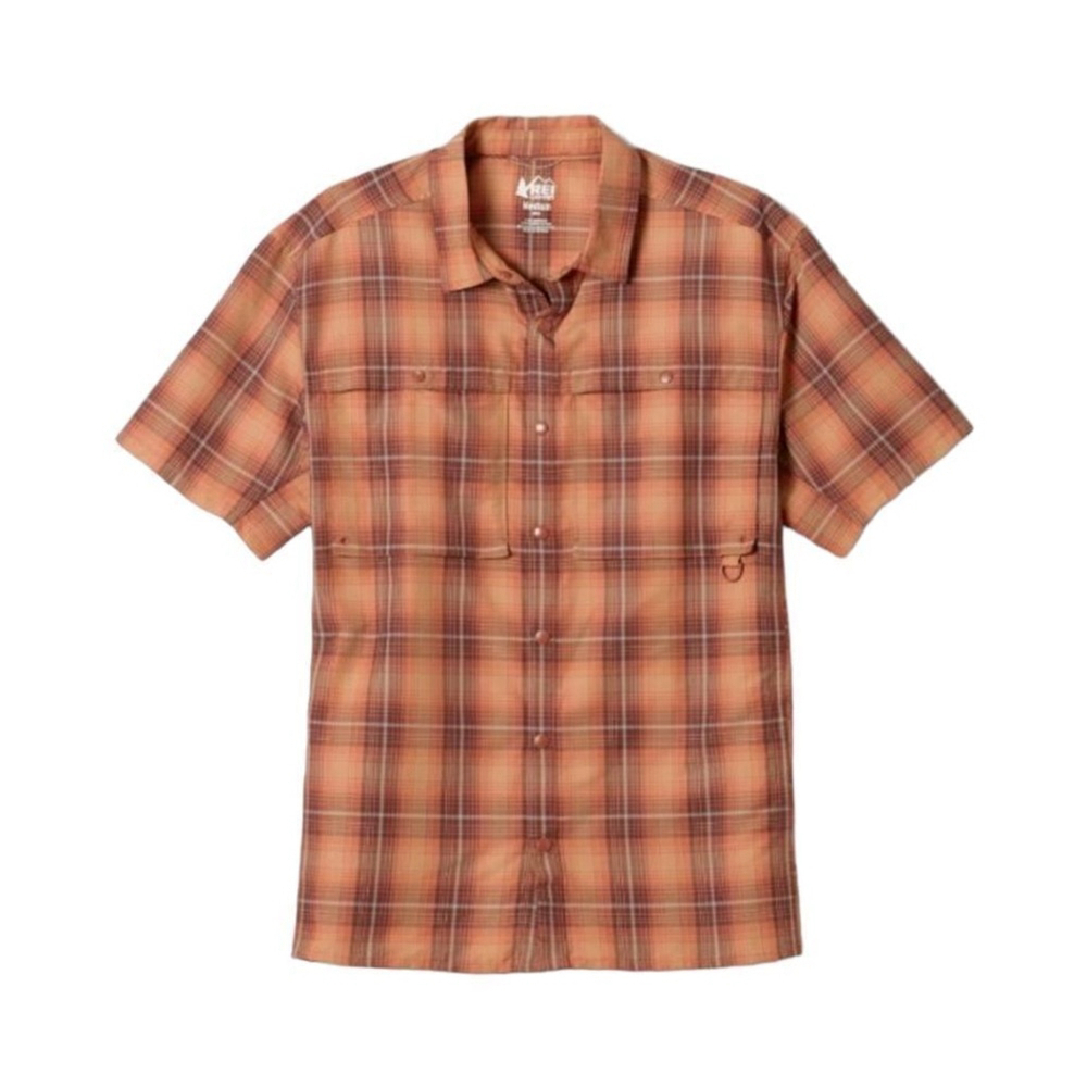 NWT REI Co-op Men's Plaid Savannah Trails Ventilated Snap Down Shirt Sz M